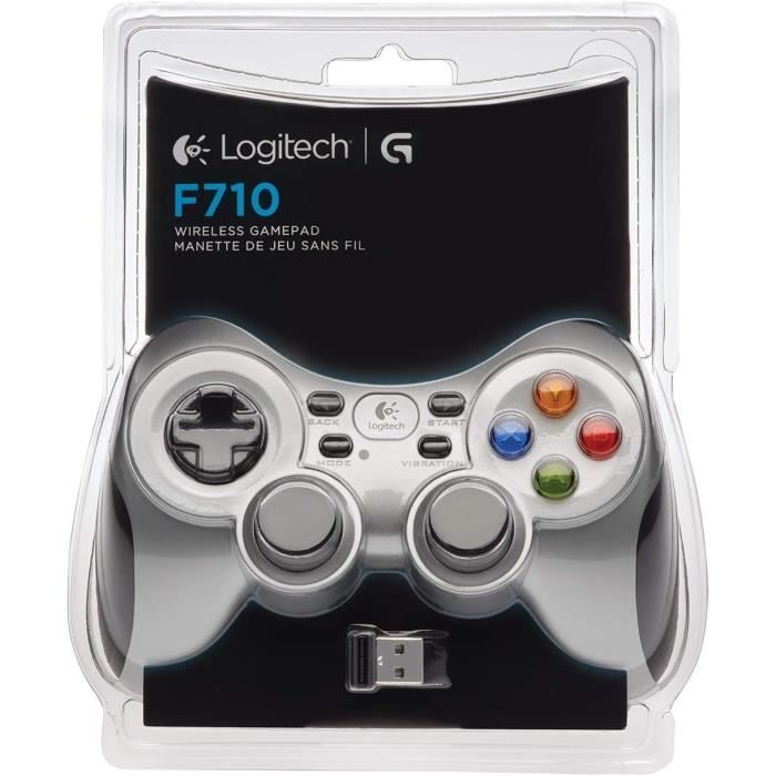 Logitech F710 draadloze gamepad - Dubbele trilfeedback - PC-compatibel - Zwart/zilver