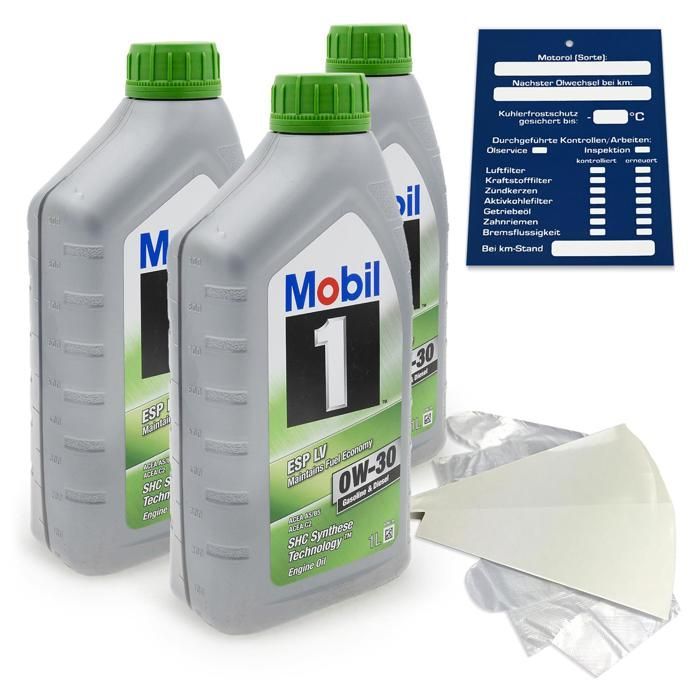 3 litros de aceite Mobil 1 ESP LV 0W-30 de ExxonMobil
