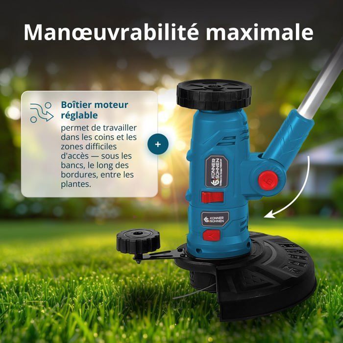 Taille-bordures multifonctions sans fil KS MFT-20V (batterie et chargeur - non inclus dans le kit)
