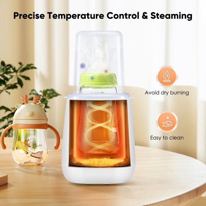Scaldabiberon TTLIFE, sterilizzatore 6 in 1 per biberon, scaldapappa, riscaldamento rapido e mantenimento della temperatura.