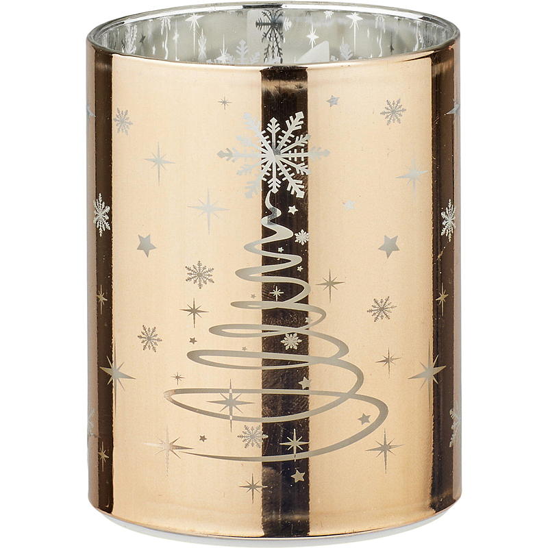 Vie Selected LED-lampa i glas 7,6x10 cm röd juldesign