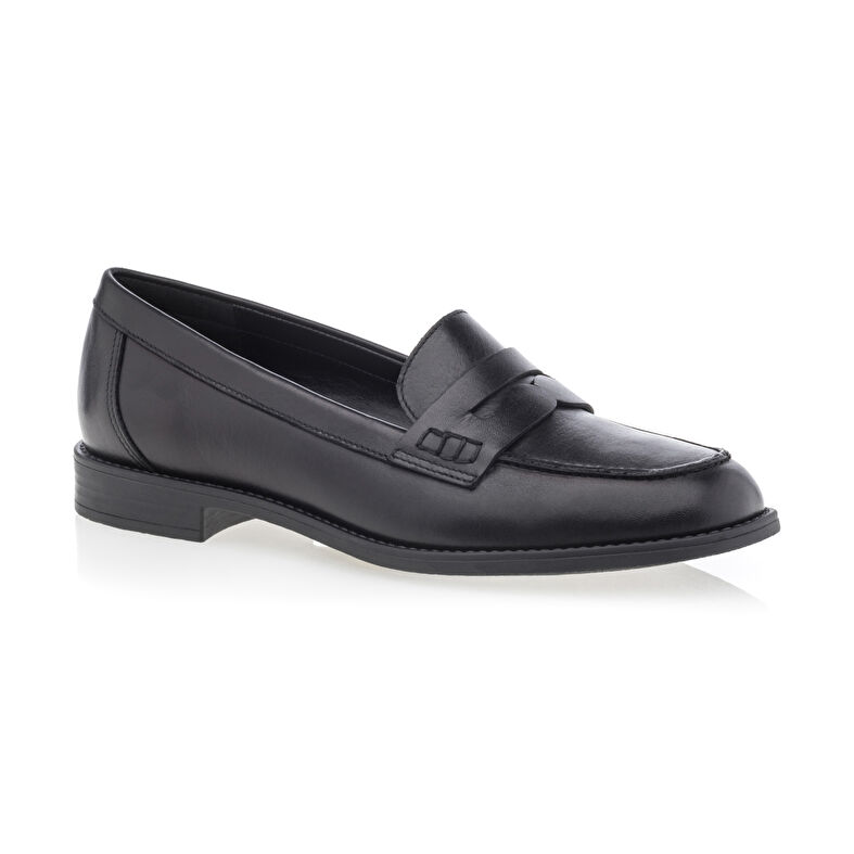 Schwarze Damen-Loafer/Bootsschuhe