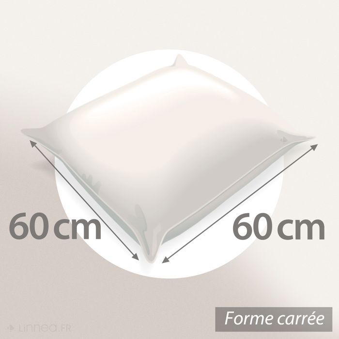Cuscino in piuma GRIZZ'LIT 60x60 cm, 100% piume d'anatra