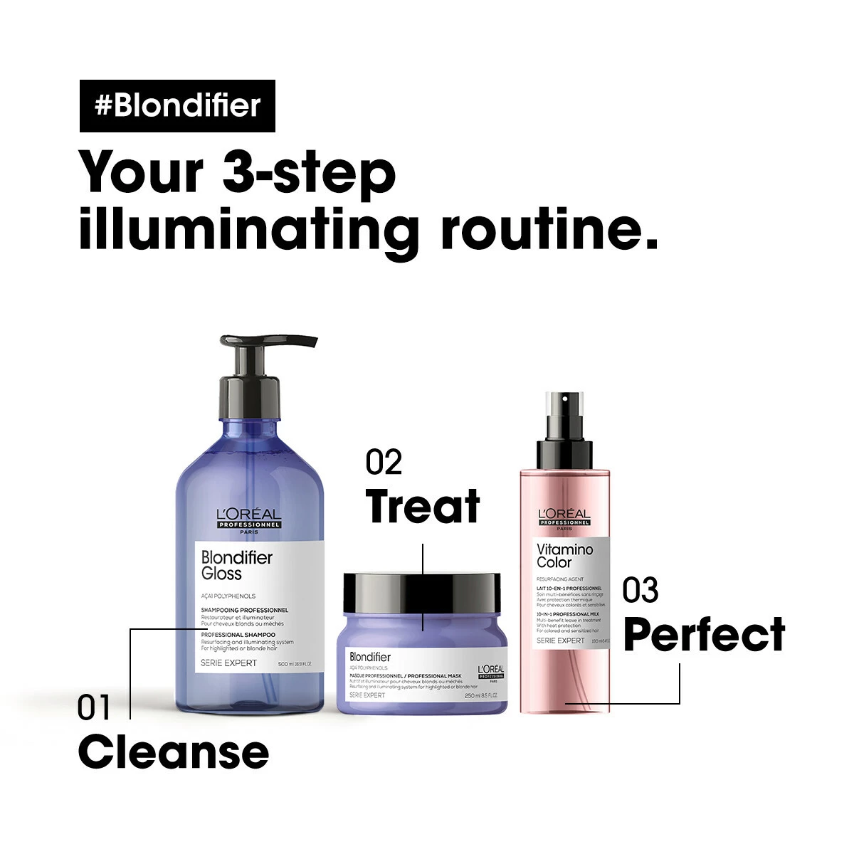 Șampon Blondifier Gloss 500 ml - L'Oréal Professionnel