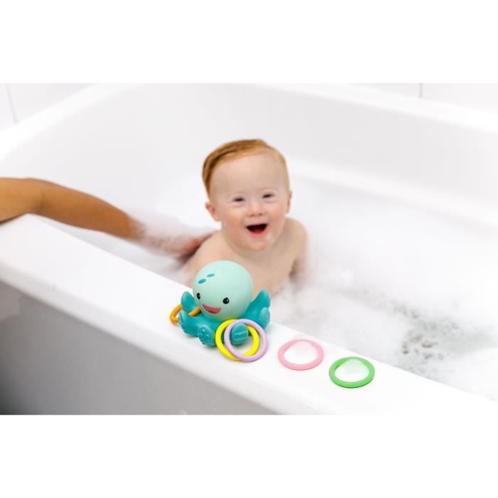 Badespielzeug - INFANTINO - Leuchtendes Oktopus-Badespielzeug mit Ringen