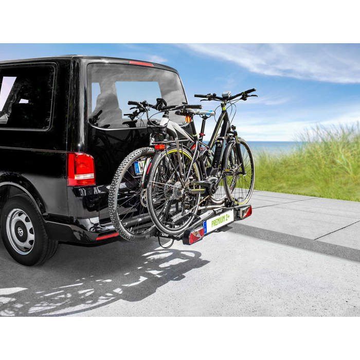 Eufab Premium II Plus fietsendrager voor 2 fietsen - Extra groot formaat voor achterklep