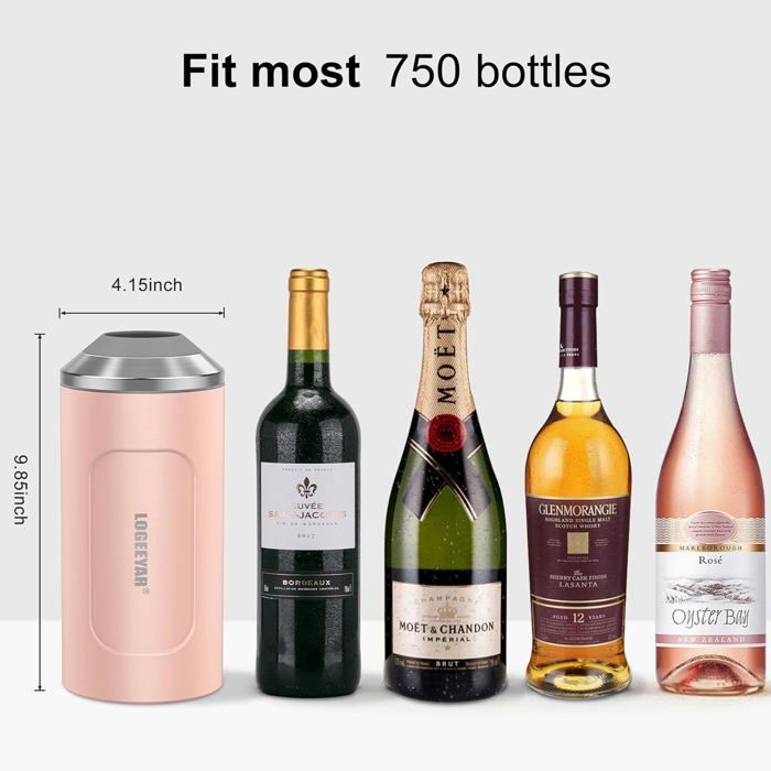 Nevera portátil ZGEER - 750 ml - Acero inoxidable - Doble pared - Aislamiento al vacío - Portátil - Rosa