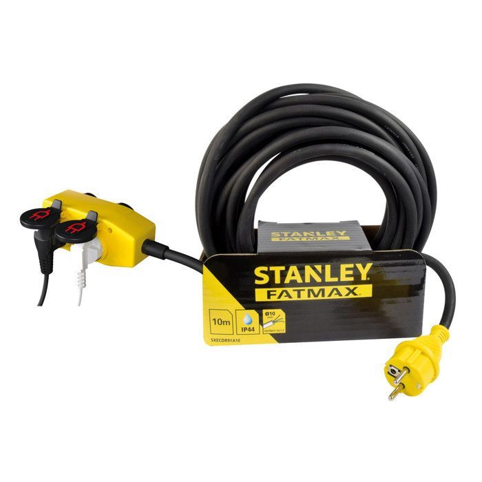 Extensão elétrica Stanley Fatmax de 5 m com bloco de 4 tomadas