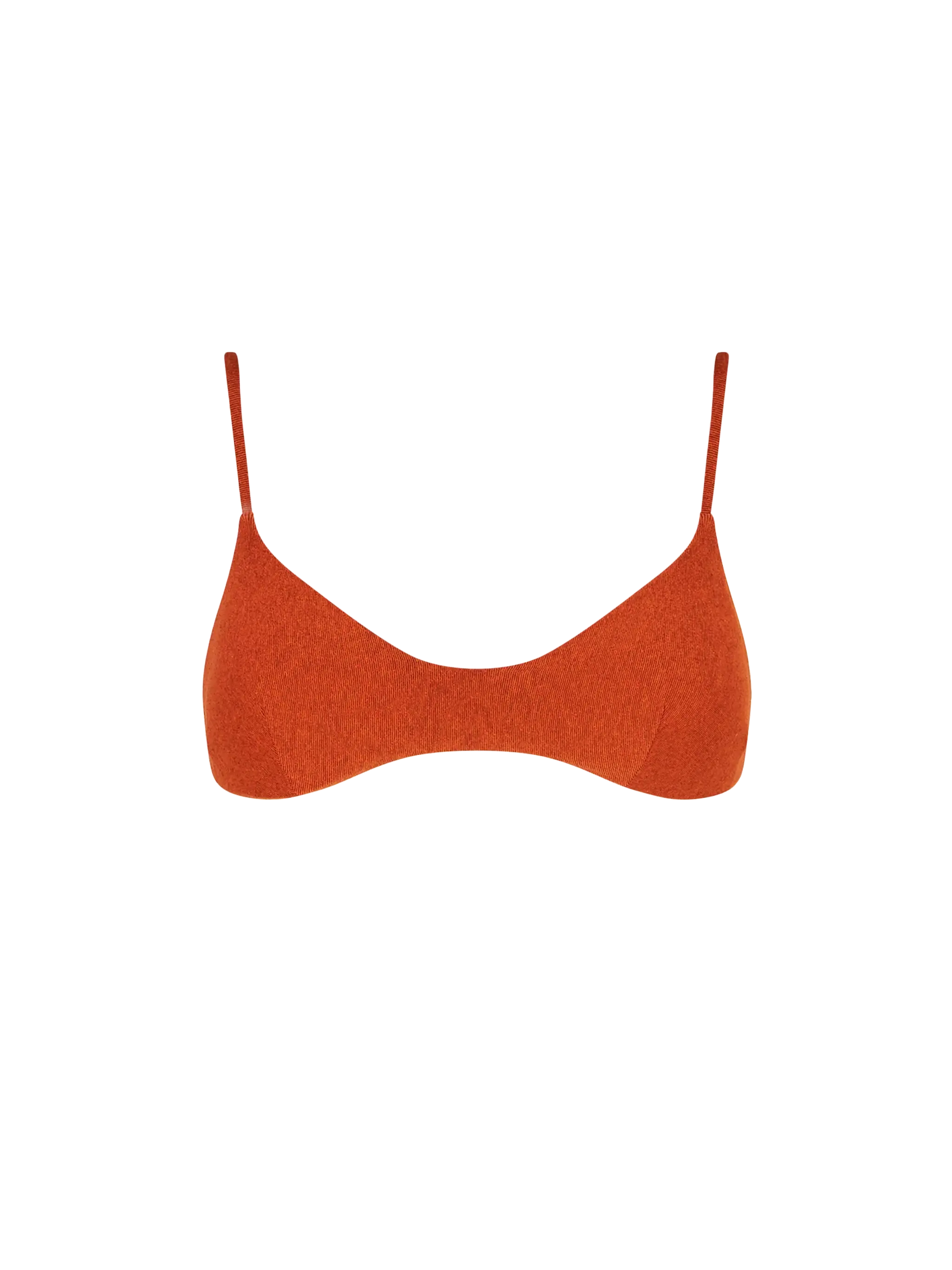 Bralettetopje van lurex arancione