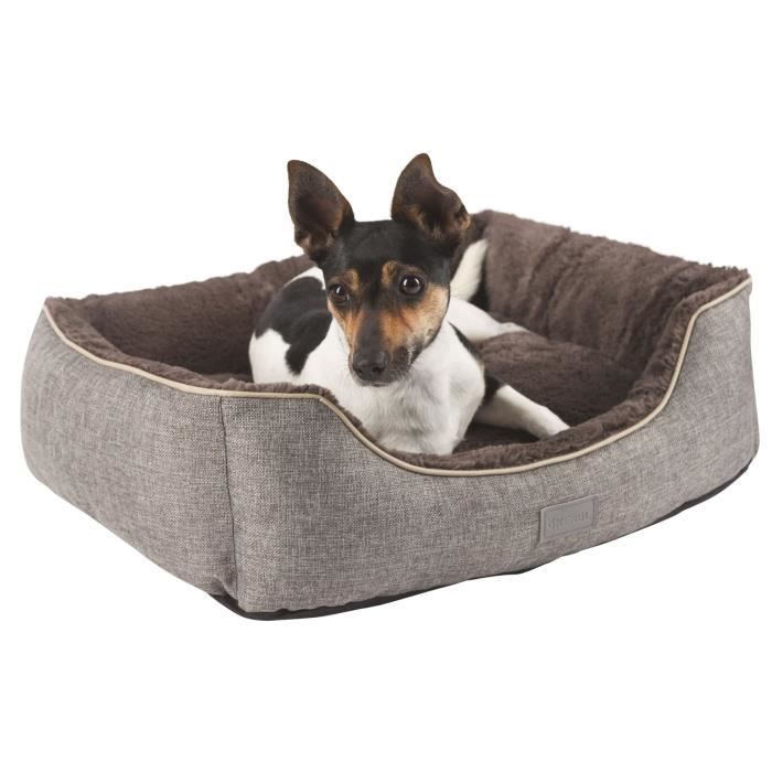 Cesta para perros KERBL Samuel - 50 x 40 x 15 cm - Plateada y gris - Para perros