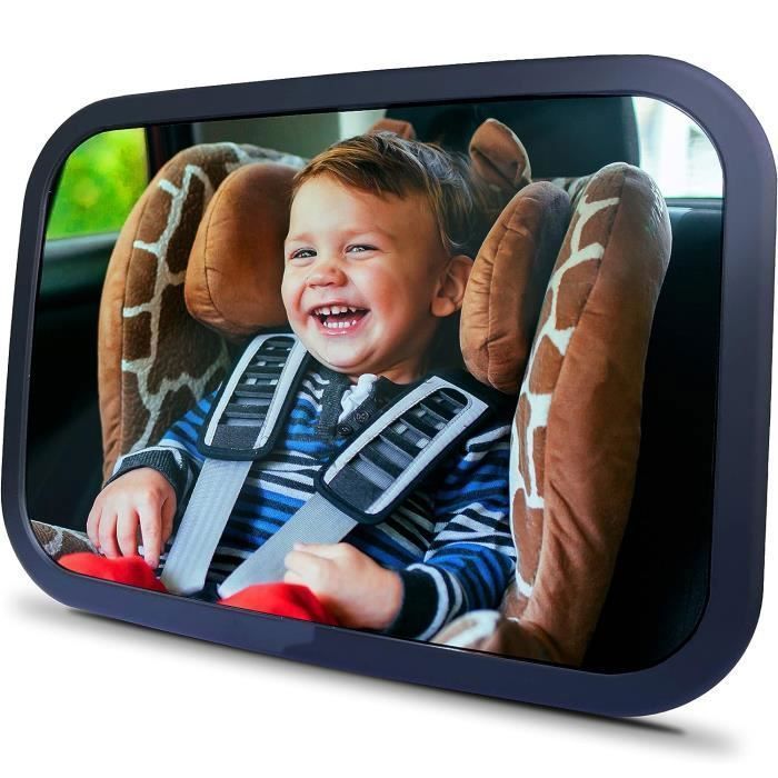 Retroviseur Voiture Bebe, Miroir Voiture Bébé – ABURNUDREY 100 % Incassable, Miroir Voiture Bébé pour Sécurité Sièges Arrière
