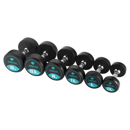  2 Fitness Tech apaļo hanteļu komplekts