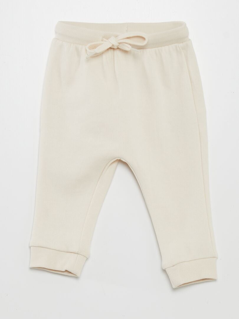 Conjunto de moletom e calça de moletom com estampa - BRANCO