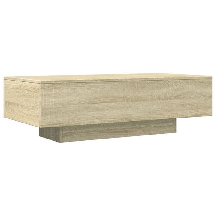 Mesa de centro vidaXL Sonoma Oak, 100x49,5x31 cm, madeira engenheirada, mesa lateral, mesa de sala de estar, mesa de apoio 834894