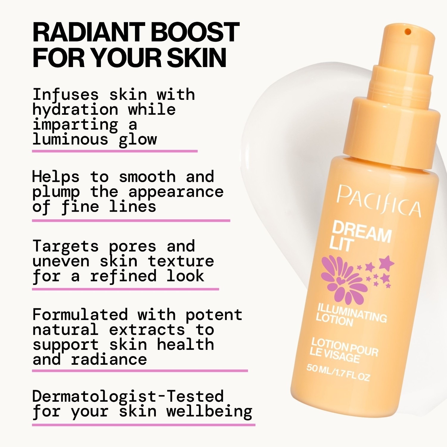 Pacifica Dreamlit losion za osvjetljavanje - 50 ml