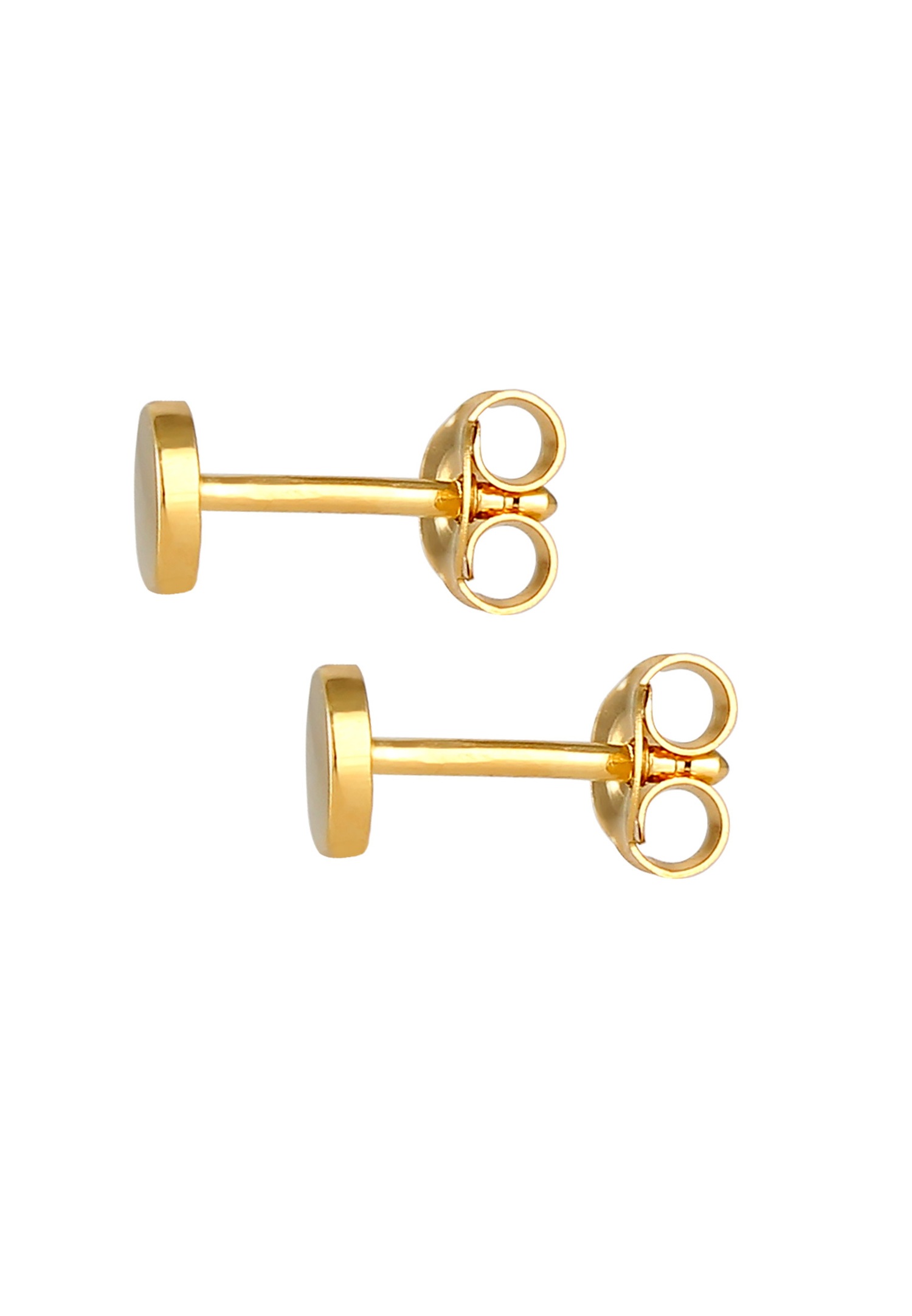 Elli Cercles Basic Géo Ronde Matt Boucles d'Oreilles Femme - (925/1000) Argent