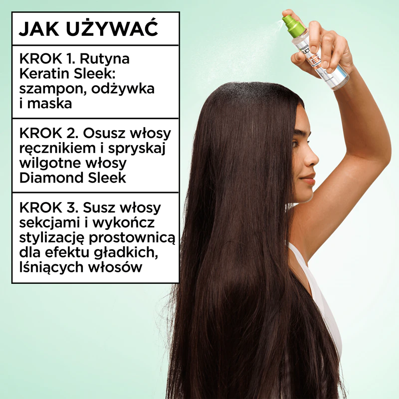 Spray alisador para cabelos Garnier Diamond Sleek