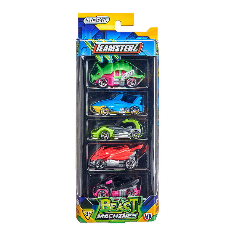 Macchina Teamsterz con animali, confezione da 5 pezzi, Teamsterz