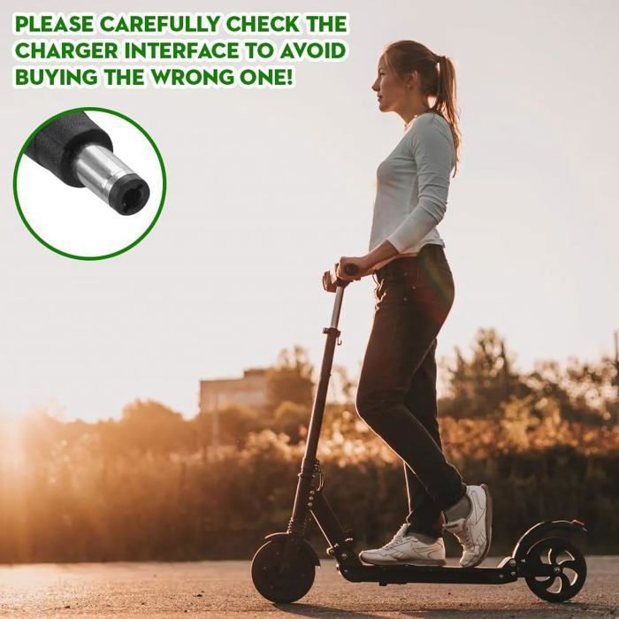 Chargeur rapide 42V 2A pour trottinette et hoverboard électrique, alimentation universelle