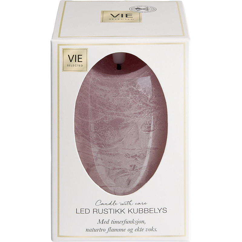Vie Selected kubelys 12 cm ø 7,6 cm LED lavendel