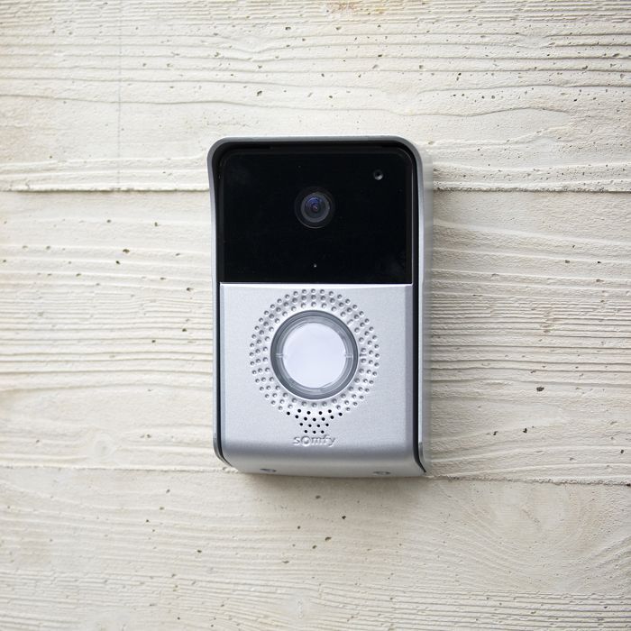 SOMFY 2401446 - Visiophone V500 - Écran tactile 7 pouces - Vision nocturne - Pilote jusqu'à 5 automatismes RTS - Mémoire d'images