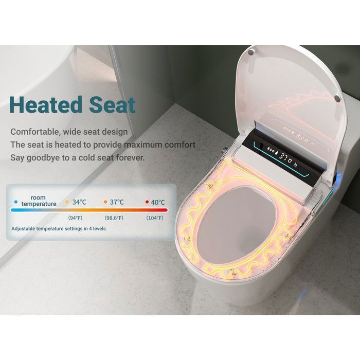 MEJE 001U-Abbatant WC japonaise électronique - avec bidet intégré et télécommande - sèche-linge à air chaud - siège chauffant(220V)
