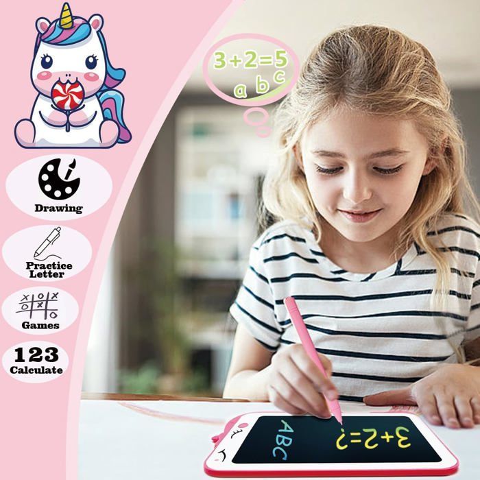 Tablet de desenho LCD para crianças de 2 a 6 anos, brinquedo de dinossauro de 8,5 polegadas com quadro mágico para escrita, jogos educativos