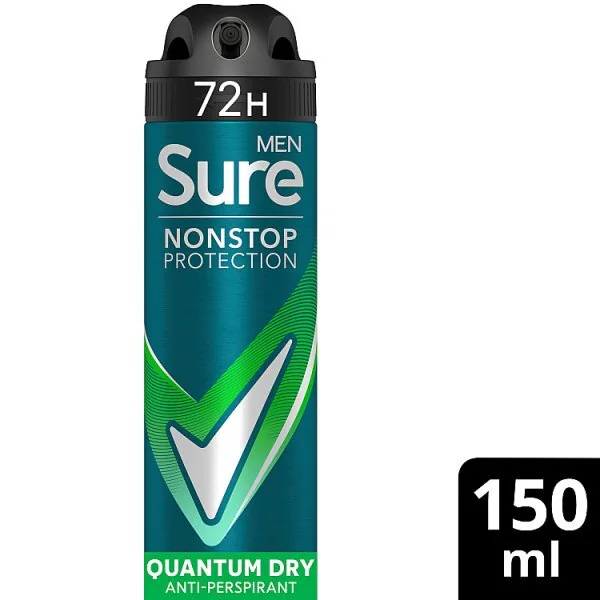 Sure Men -antiperspiranttideodoranttiaerosoli Nonstop Quantum 150ml