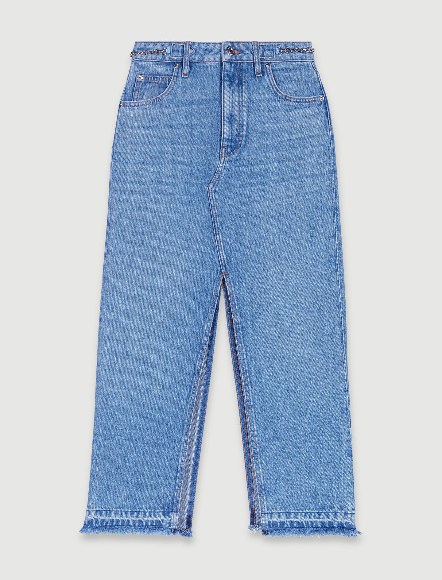 Fustă lungă din denim - Albastră