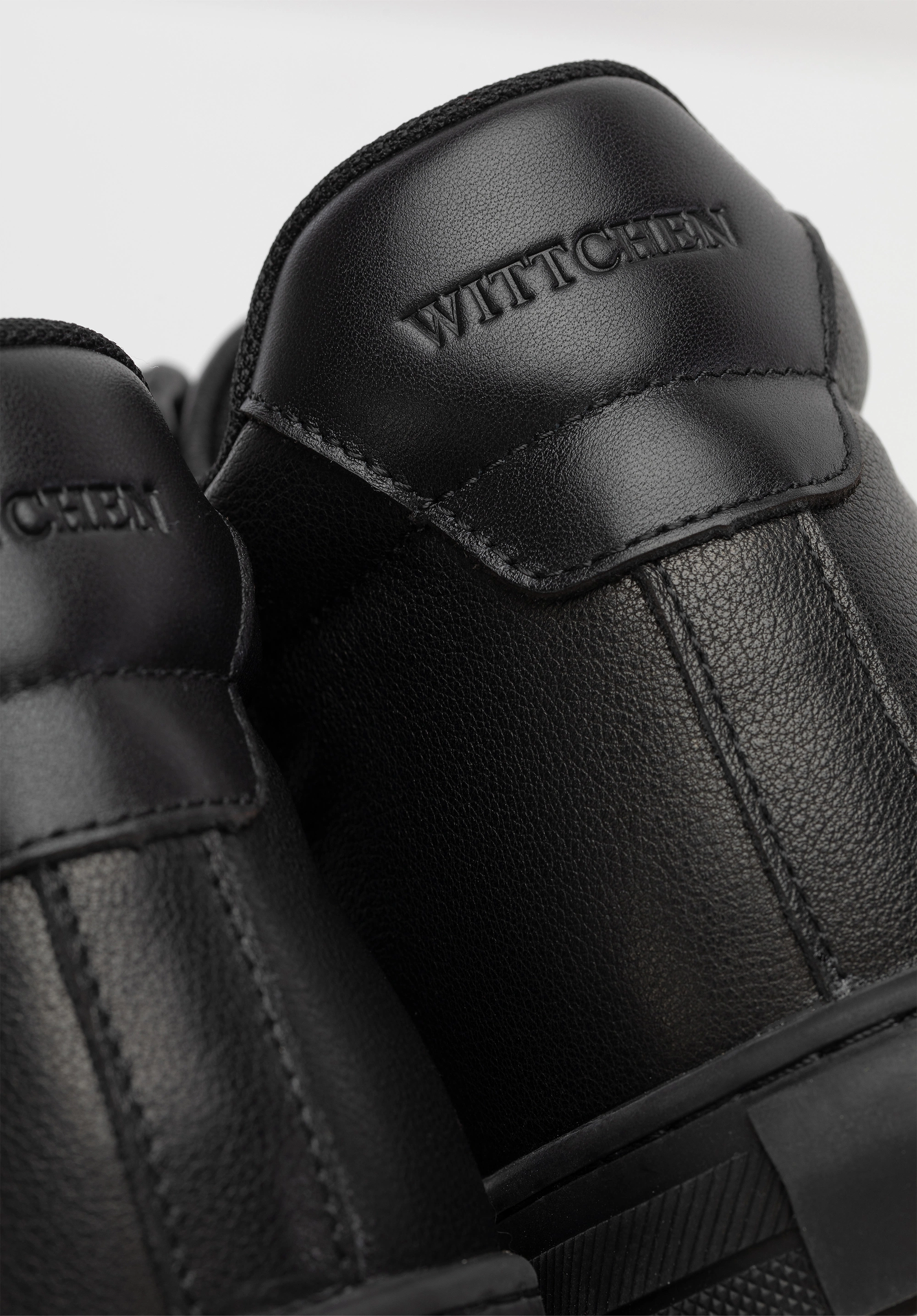 Męskie sneakersy z naturalnej skóry licowej czarne