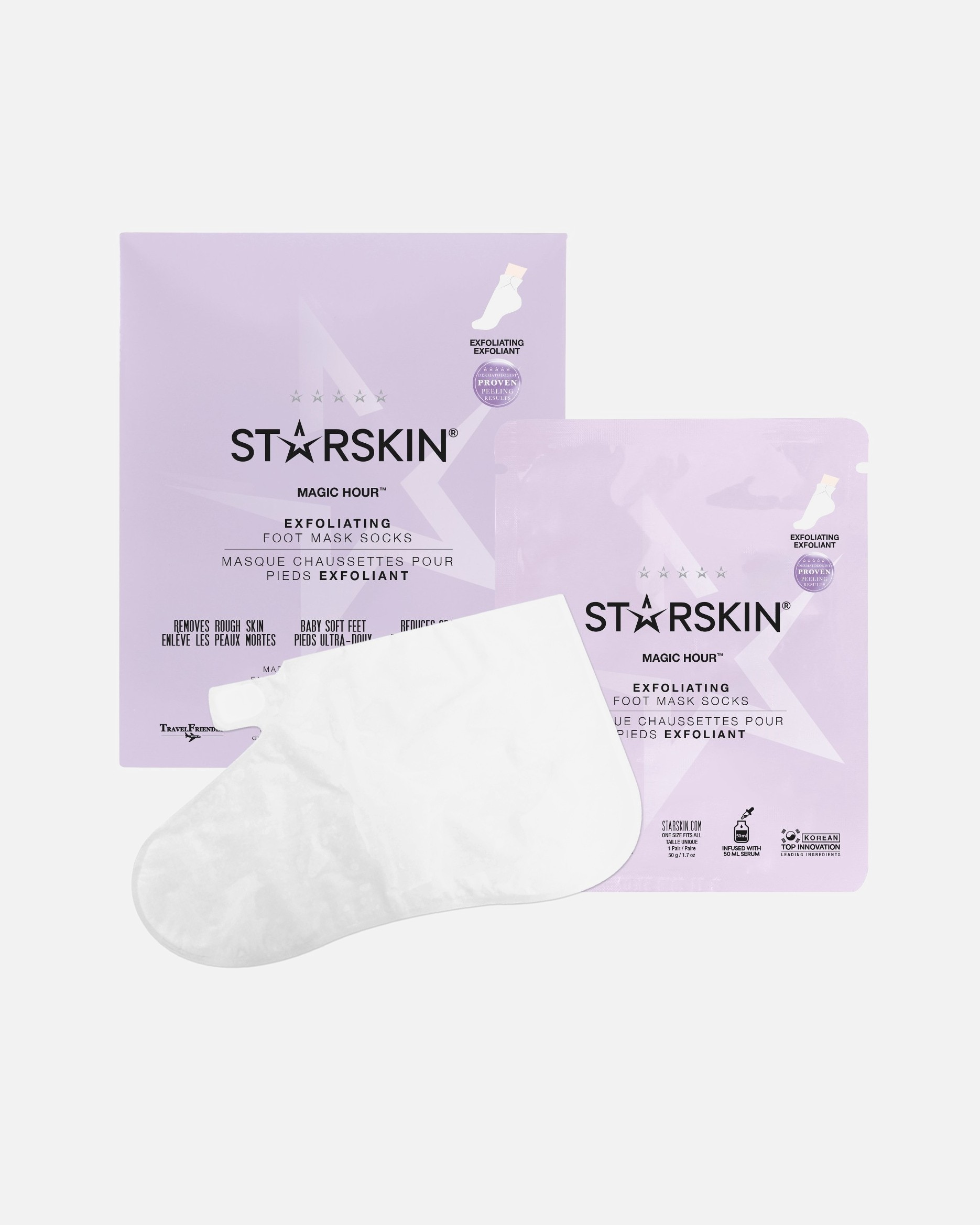 STARSKIN® Maska za lice Magic Hour™ Piling maska za stopala s dvostrukim slojem - 50 ml