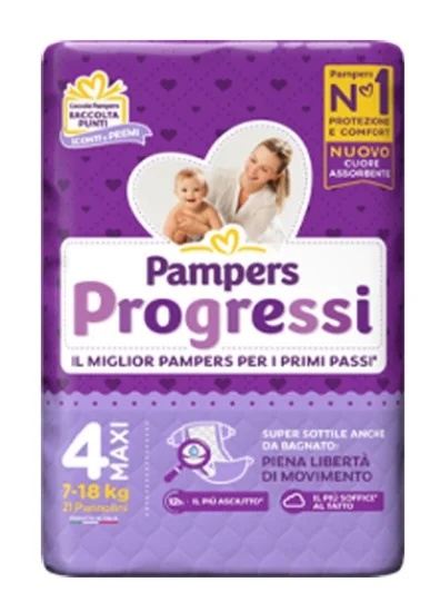 PAMPERS Pampers Progressi Maxi 21 unidades tamanho 4 (7-18 kg)