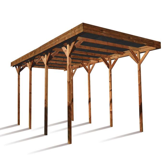 Posto auto coperto in legno trattato 32,3 m² - Camper - Cerland