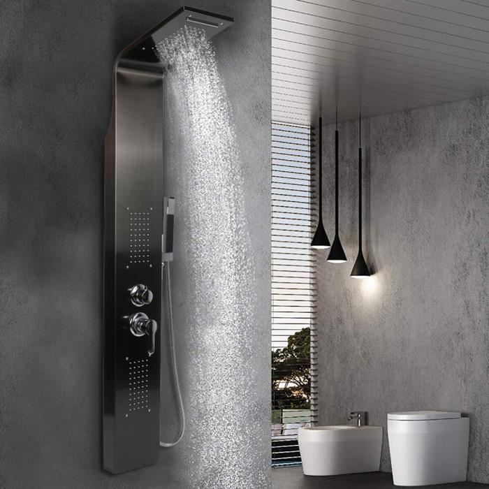PERFECT Wall-Mounted Shower Column, Solid Stainless Steel Shower Panel