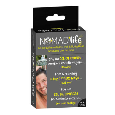 Nomad Life moški čistilni gel za lase in telo 12 ml