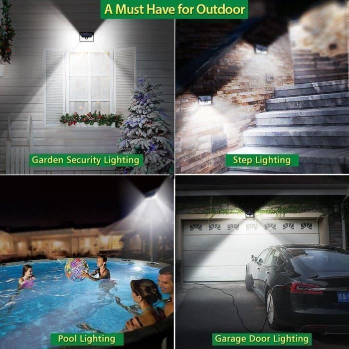 Solar Garden Light with 118 LEDs - Motion Sensor - 3 Modes - Black