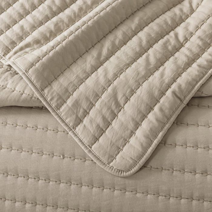 Colcha acolchada para 2 personas 300x270 cm - Beige - Certificación Oeko-TEX