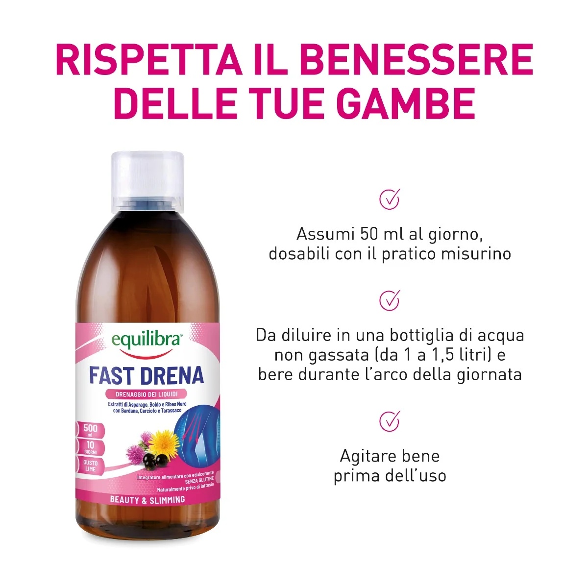 EQUILIBRA Equilibra Fast Drena Lime 500 ml Drainage supplement