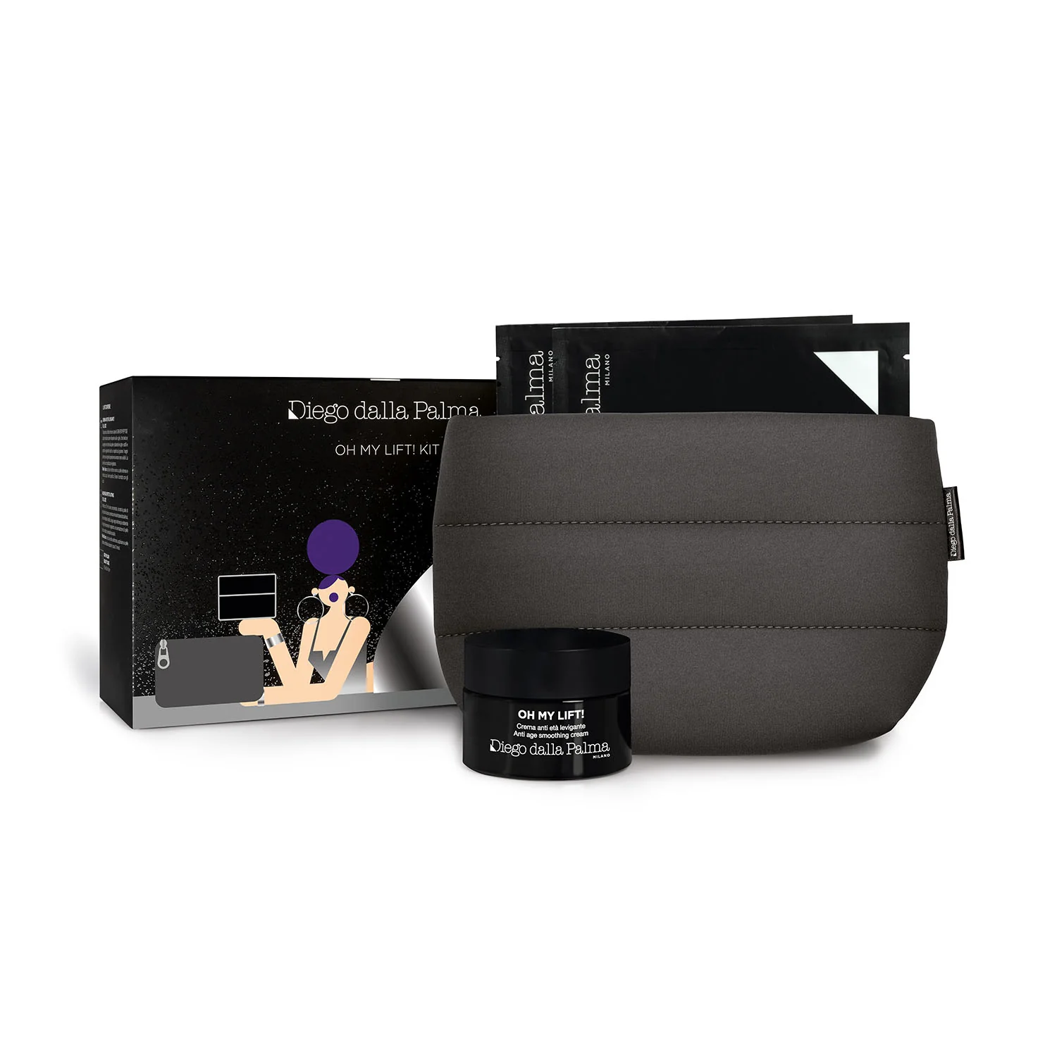 Oh My Lift! KIT Oh My Lift! - Cofanetti Viso e Corpo, Crema viso giorno antirughe, Maschera Anti-età viso, Altri Prodotti da Viaggio