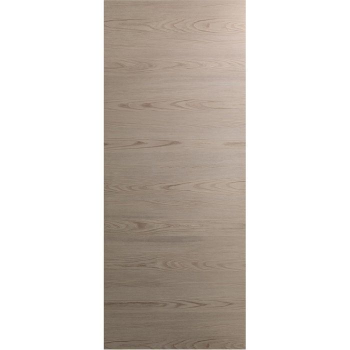 Puerta corredera - Avellana - Alto 204 x Profundidad 3,8 x Ancho 83 cm - Sin perforaciones previas