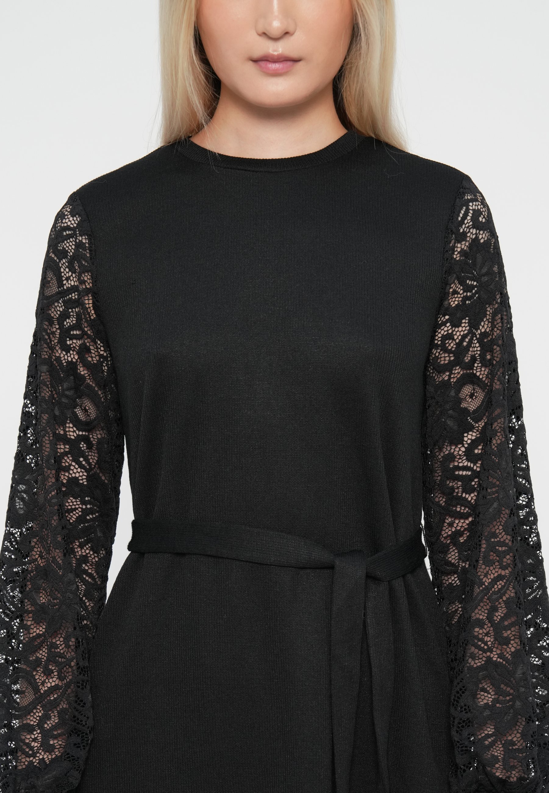 Robe pull col rond VILA VIEMMY - noire