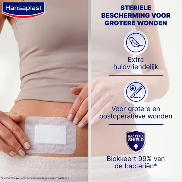 Hansaplast Sensitive XXL peleri<br>8 cm x 10 cm, 5 komada