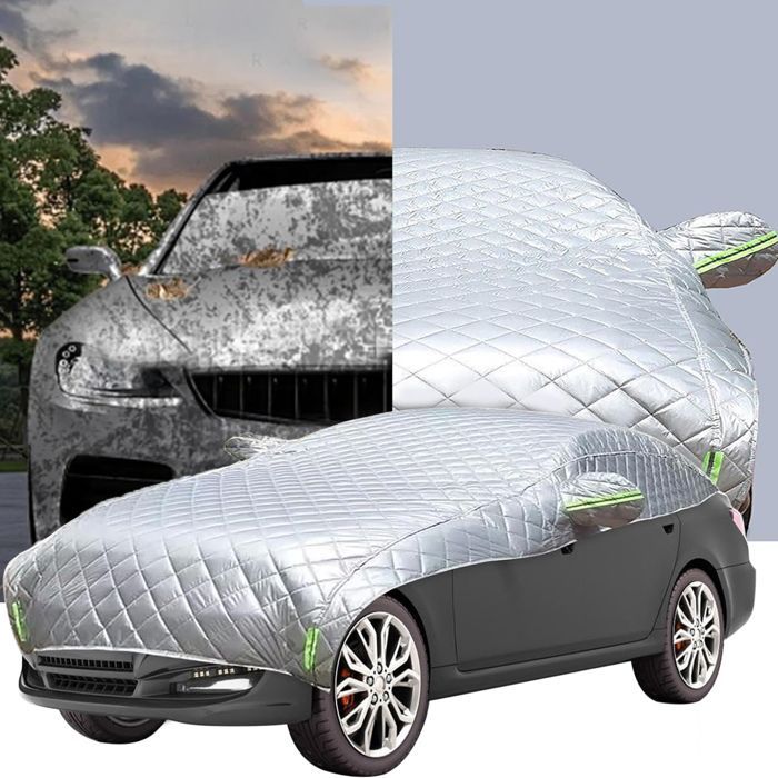 Auto-Sonnen- und Frostschutzabdeckung – Verdickte, hagelfeste Abdeckung mit Reflektorstreifen – 510 x 224 cm