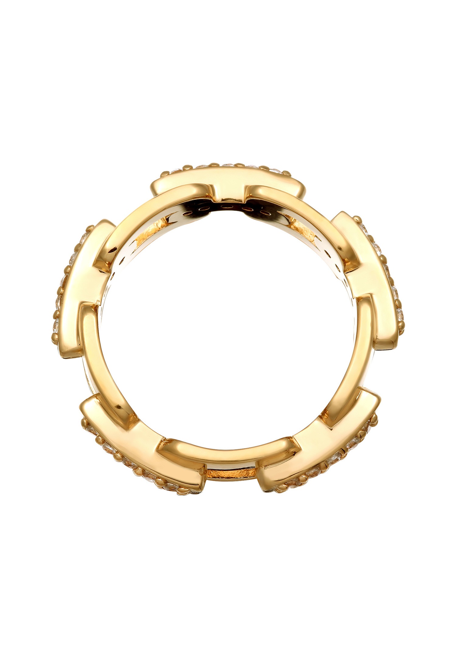 KUZZOI Kuzzoi Bague à maillons Hommes Zirconia Taille Diamant Blanc 925 Argent Sterling Argent Fête / Réveillon du Nouvel An