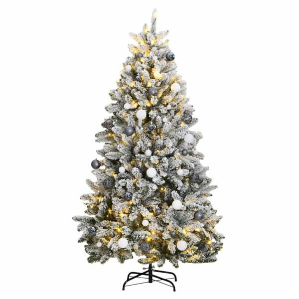 VidaXL sztuczna choinka Zielono-biały 240 cm