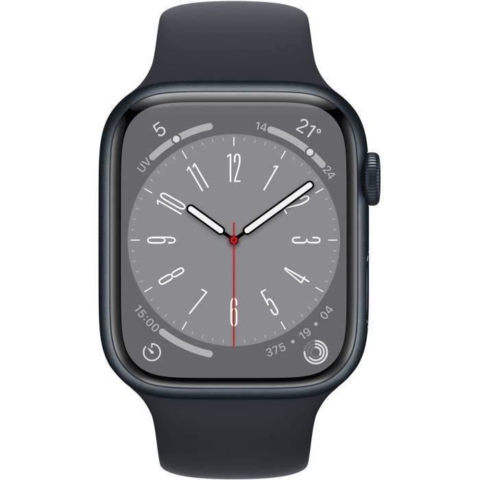 Apple Watch Series 8 GPS - 45mm - Boîtier Midnight Aluminium - Bracelet Midnight Sport Band (2022) - Reconditionné - Excellent état