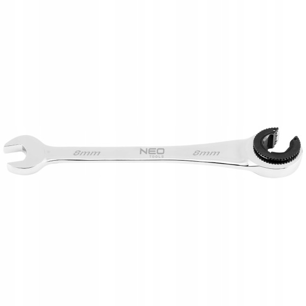 Klucz płasko-oczkowy rozcięty z grzechotką 8 mm NEO 09-255