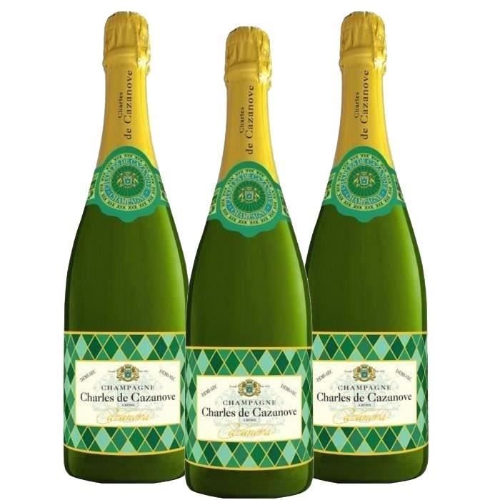 Charles de Cazanove Arlequin Champán Demi-seco x3