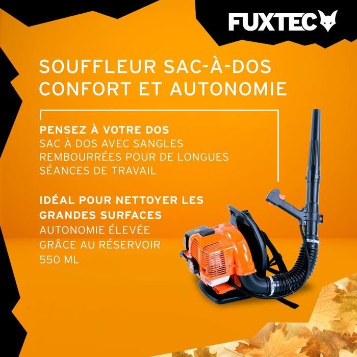 Soplador de hojas de mochila FUXTEC FX-LB133T - 900 W 33 cc 300 km/h