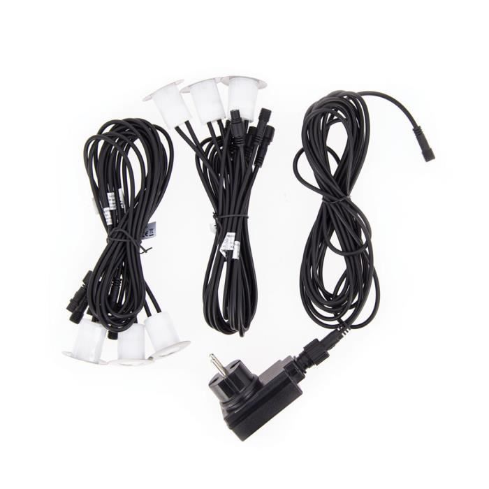 Kit de focos empotrables para exteriores XANLITE de 6 piezas - LED - Blanco neutro - Gris - IP67